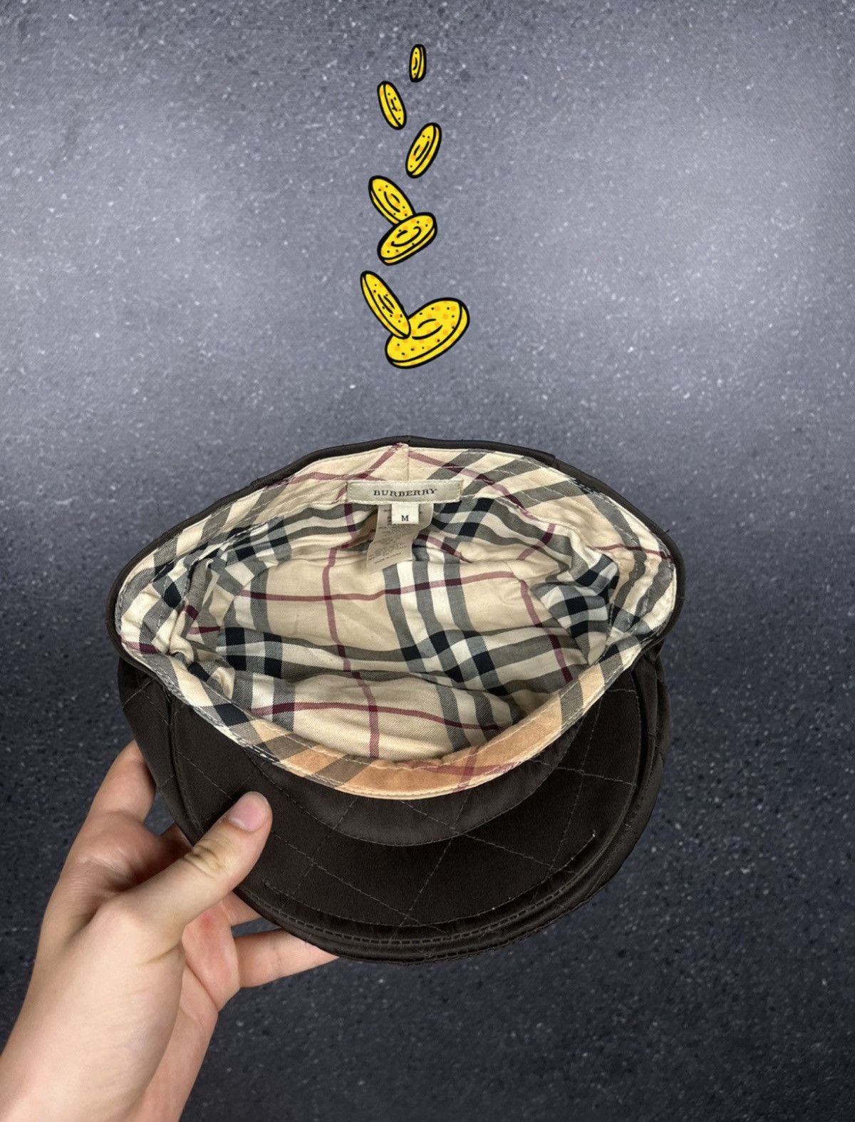 Vintage Men s Rare Vintage Cap Burberry Nova Check Hat Grailed