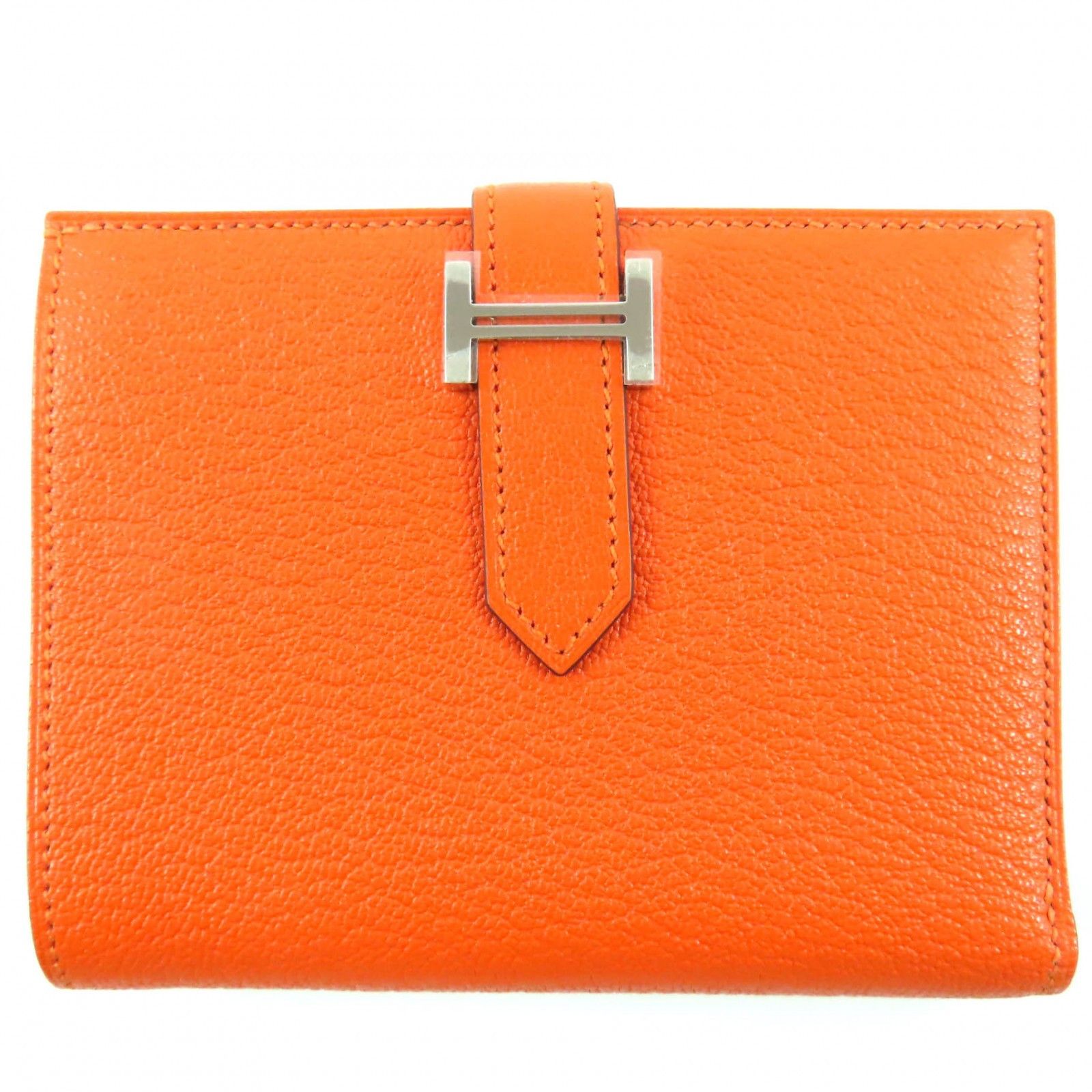 Hermes Hermes Hermès BEAN Compact Leather Bifold Wallet Leather Short Wallet Stamp W (2024) DUTY FREE for USA Size ONE SIZE - 1 Thumbnail