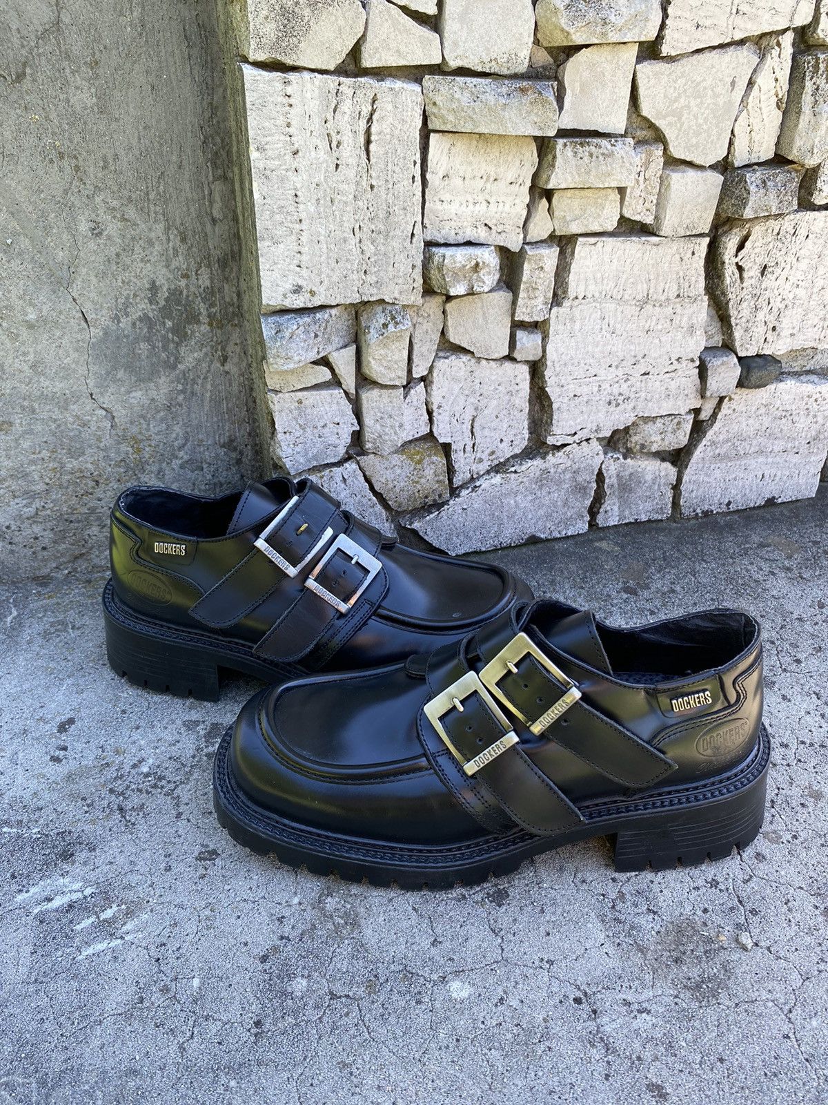 Dockers × Vintage Dockers vintage Chunky Leather Shoes Goth Avan Garde Size US 8 / EU 41 - 14 Thumbnail