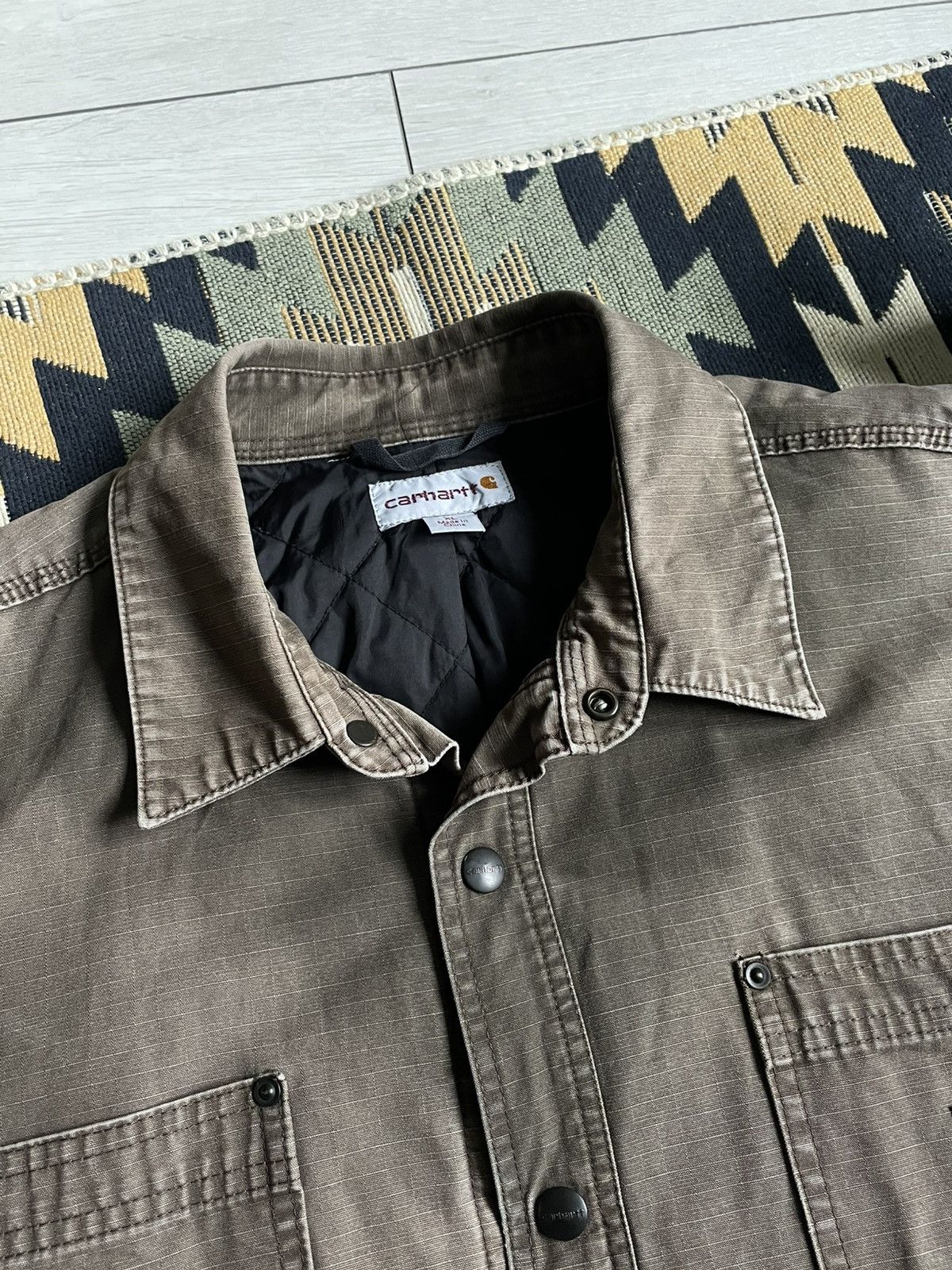 Carhartt Vintage Carhartt Detroit Style Brown Y2K Distressed Jacket Size US XL / EU 56 / 4 - 8 Thumbnail