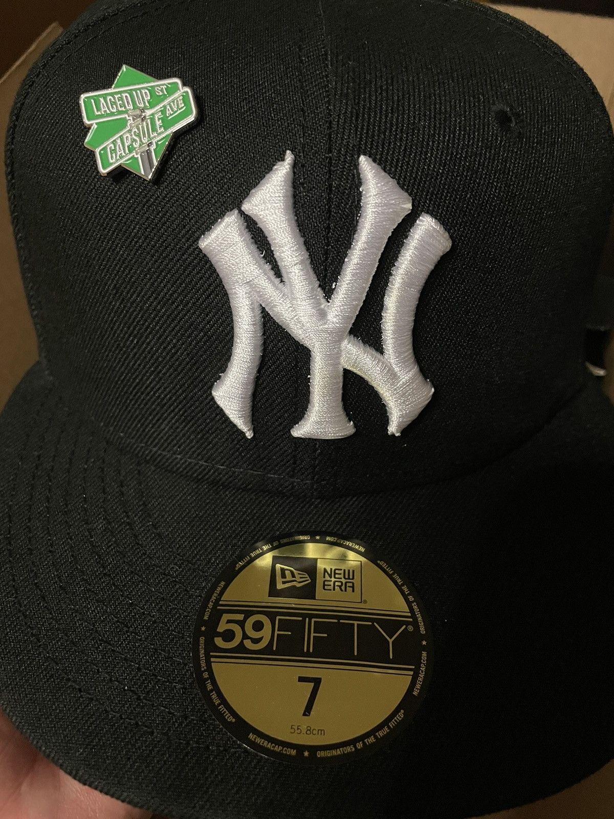 New Era Black New Era 59FIFTY MLB New York Yankees - Sz 7 Size ONE SIZE - 4 Thumbnail