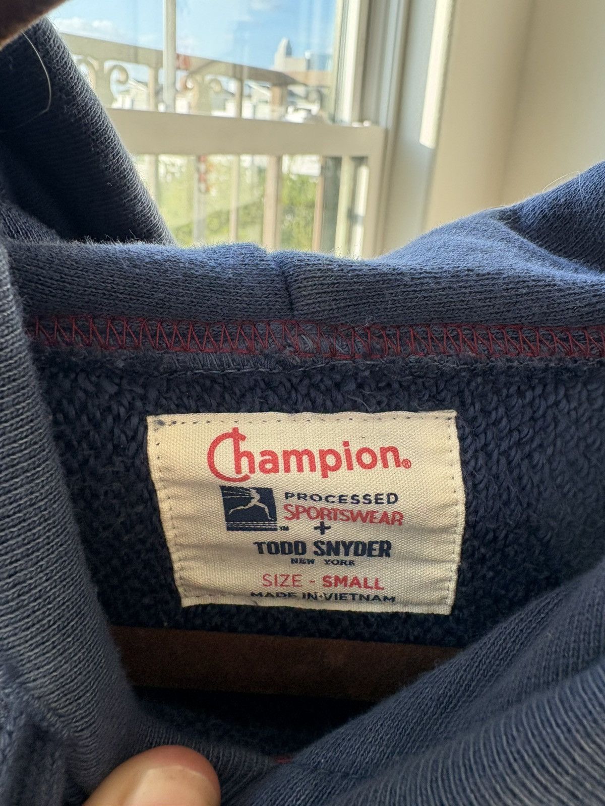 Champion × Todd Snyder TS Washed/Over dyed Blue Hoodie Size US M / EU 48-50 / 2 - 3 Thumbnail