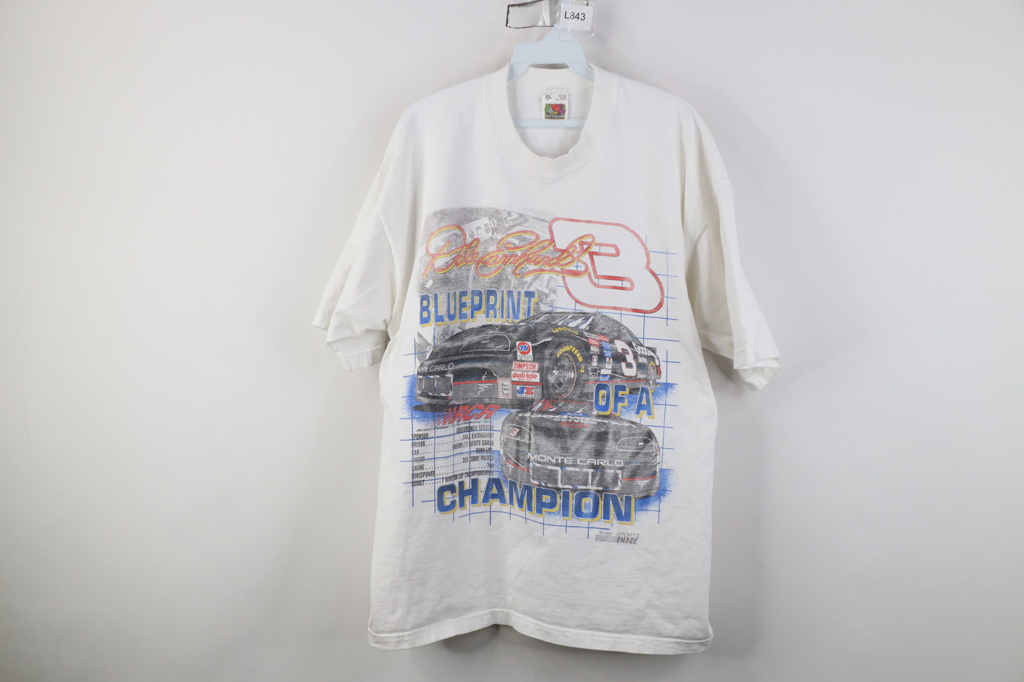 Vintage Vintage 90s NASCAR Earnhardt Racing All Over Print T-Shirt Size US XL / EU 56 / 4 - 1 Thumbnail