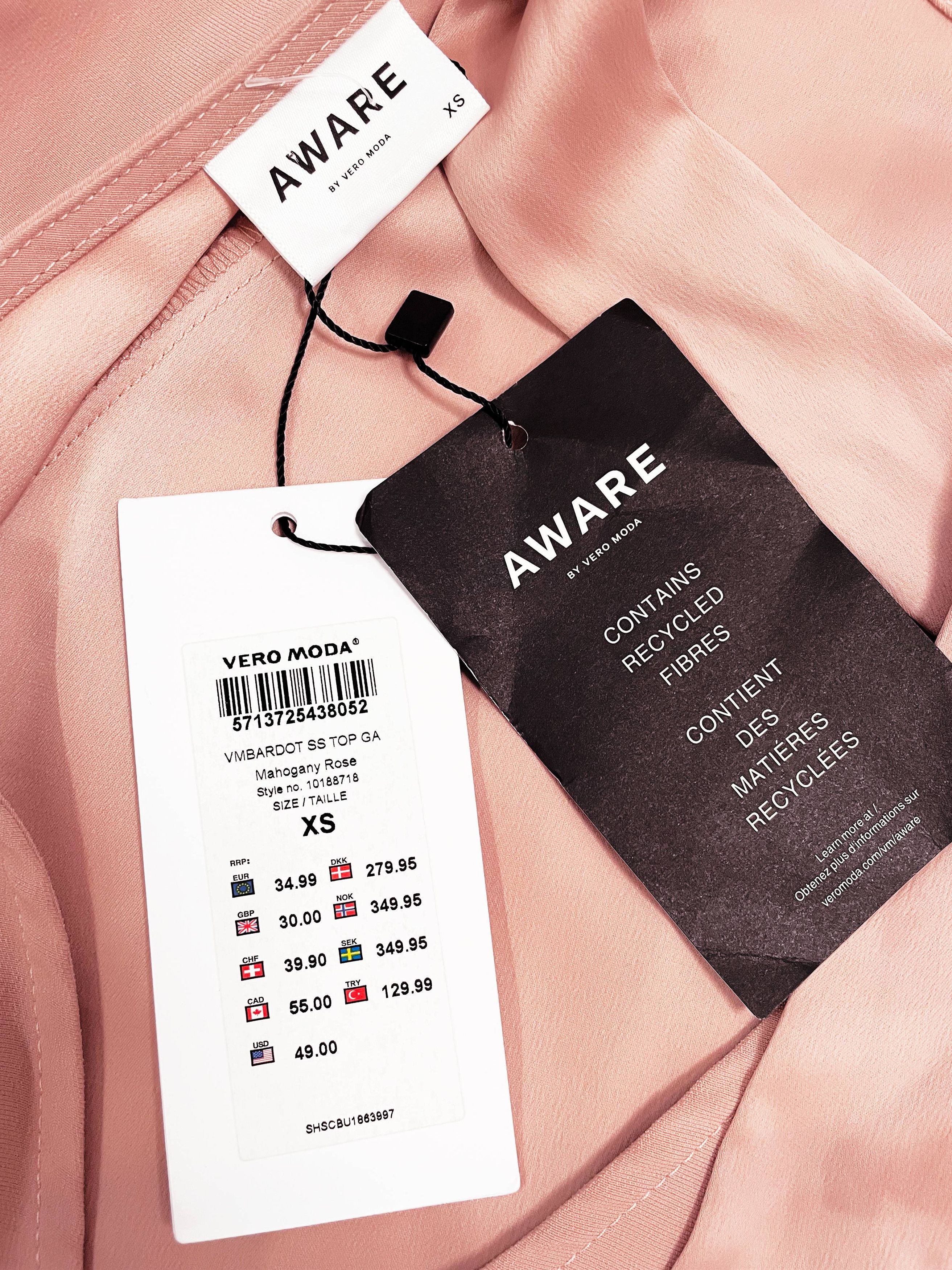 Other Aware by Vero Moda basque blouse XS pink Size XS / US 0-2 / IT 36-38 - 5 Thumbnail