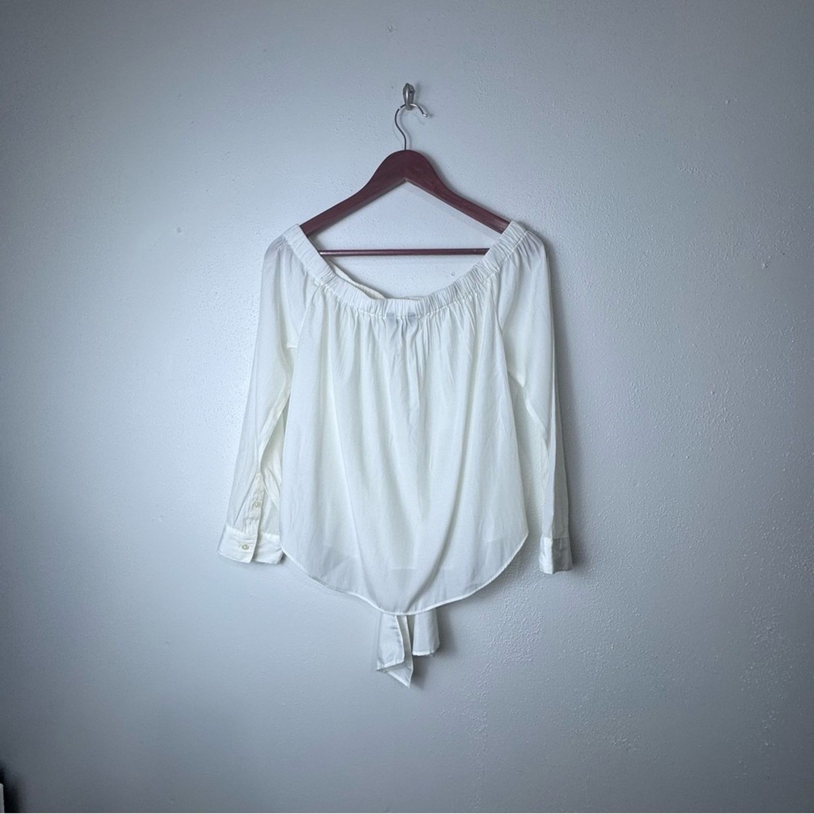 Express Express White Off the Shoulder Front Tie Top Womens Size Med Size M / US 6-8 / IT 42-44 - 12 Thumbnail