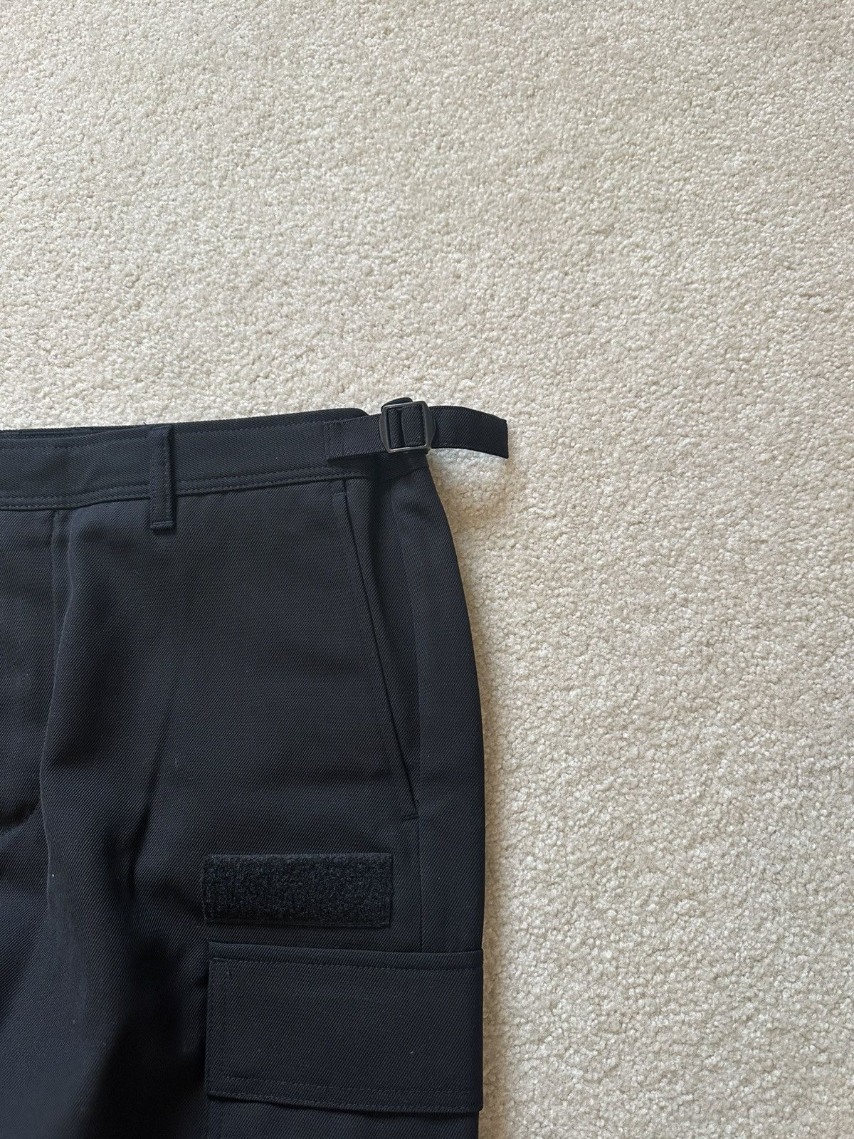 Diesel Black Adjustable Wool Cargo Pants Size US 32 / EU 48 - 4 Thumbnail