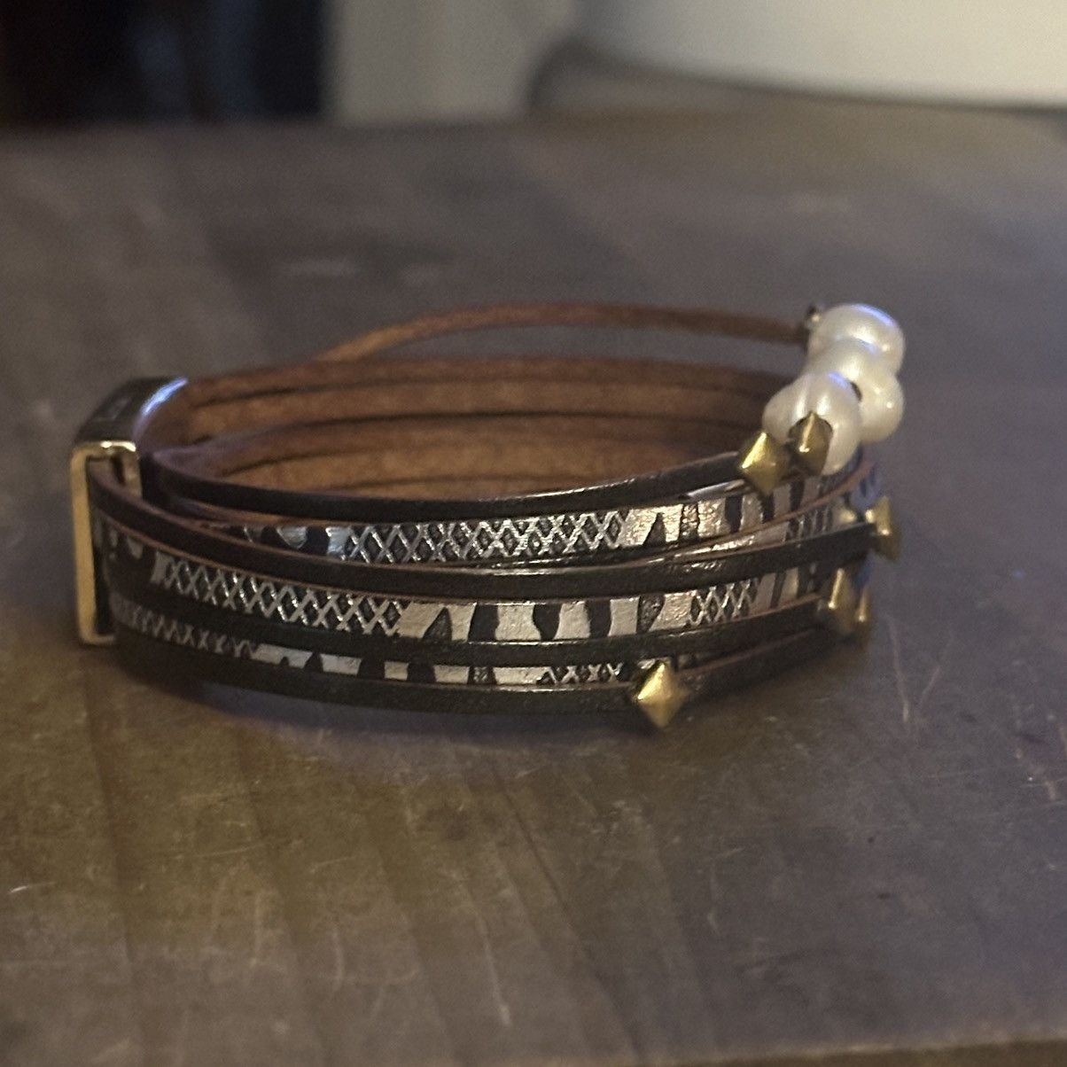 Other Multi strand layered leather bracelet Size ONE SIZE - 4 Thumbnail