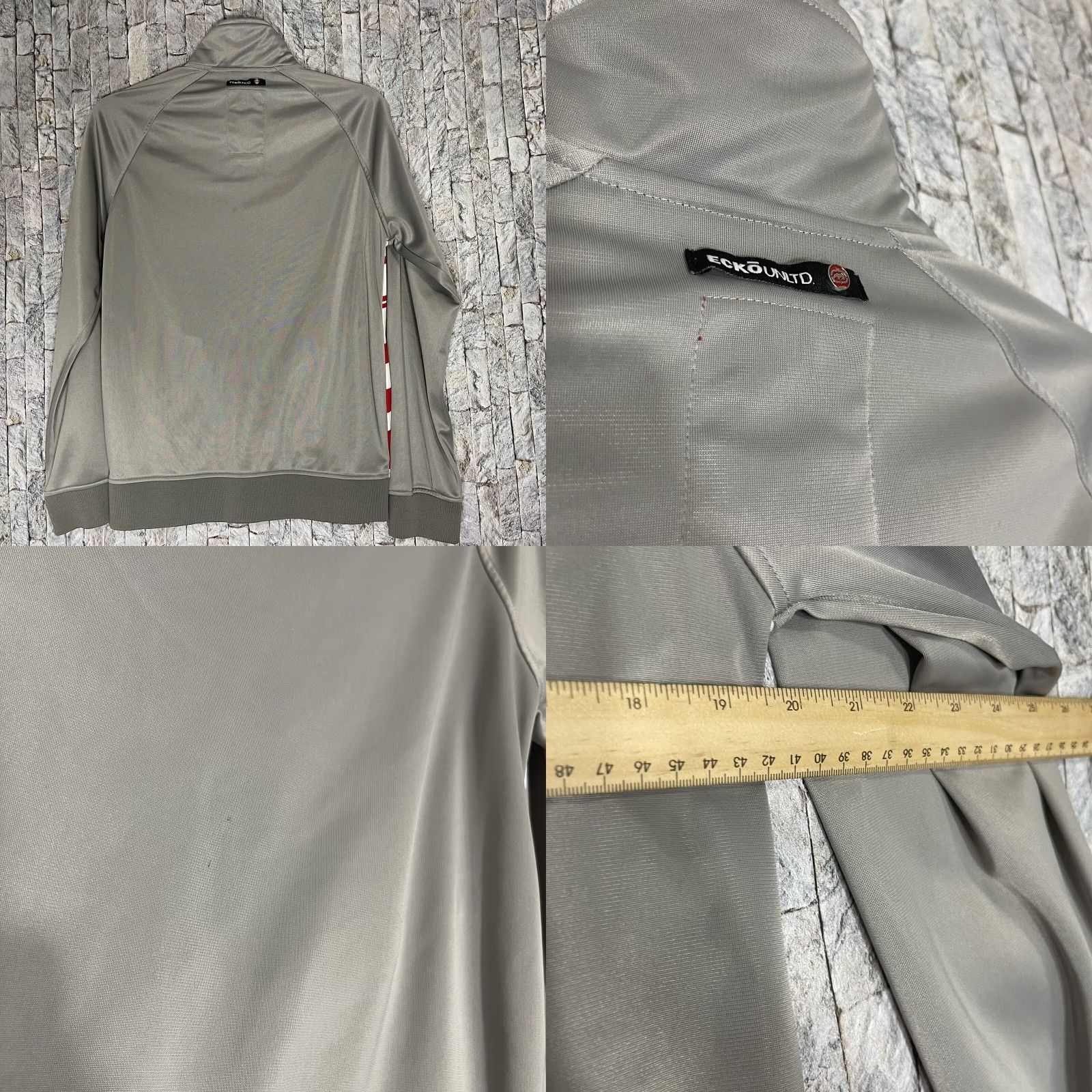 Ecko Unltd. VINTAGE Ecko Unltd. Track Jacket Gray Red White Rhino Full Zip Mens M Jacket Size US M / EU 48-50 / 2 - 8 Thumbnail