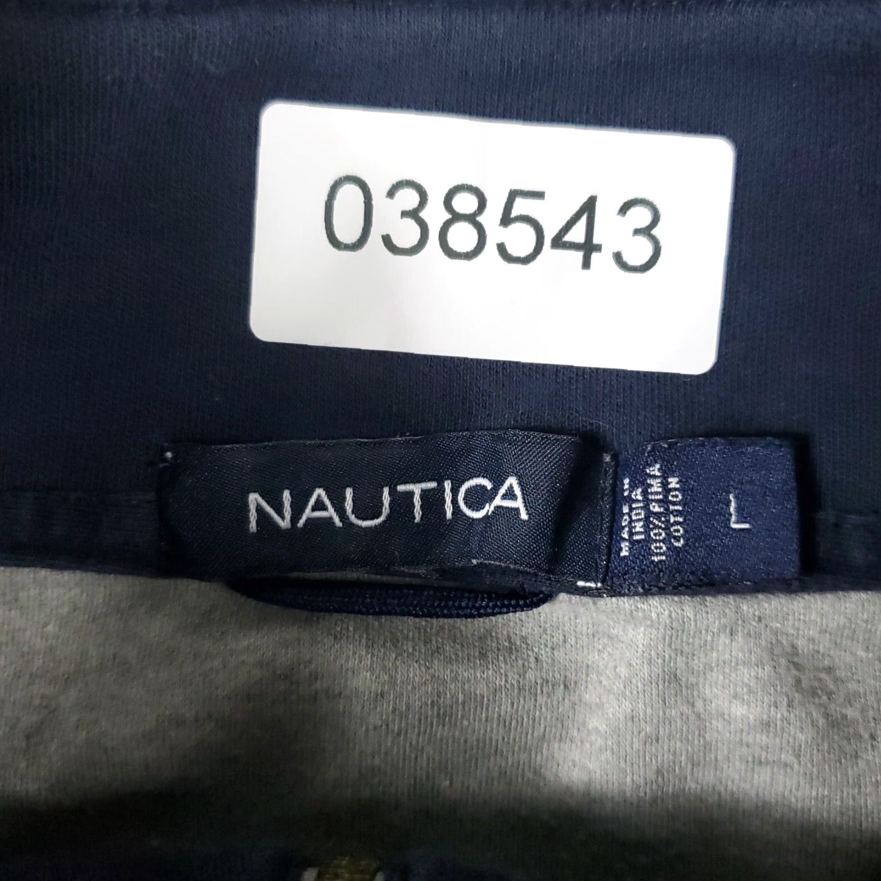 Nautica Nautica 1/4 Zip Up Sweater Mens Large Gray Pullover Size US L / EU 52-54 / 3 - 8 Thumbnail