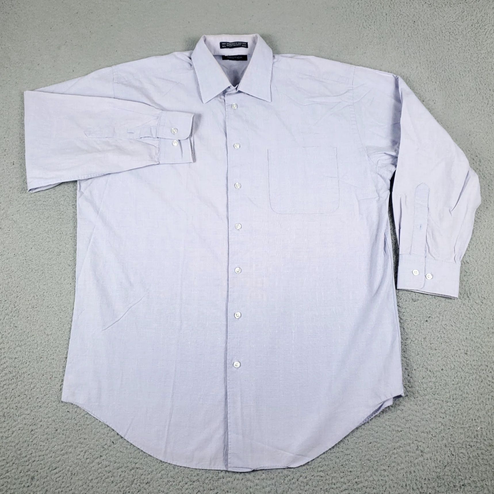 Nautica VINTAGE NAUTICA Shirt Mens Size 16.5 Blue Plaid Button-Up Long Sleeve Casual Dress Shirt (Blue) Mens Size US L / EU 52-54 / 3 - 2 Thumbnail