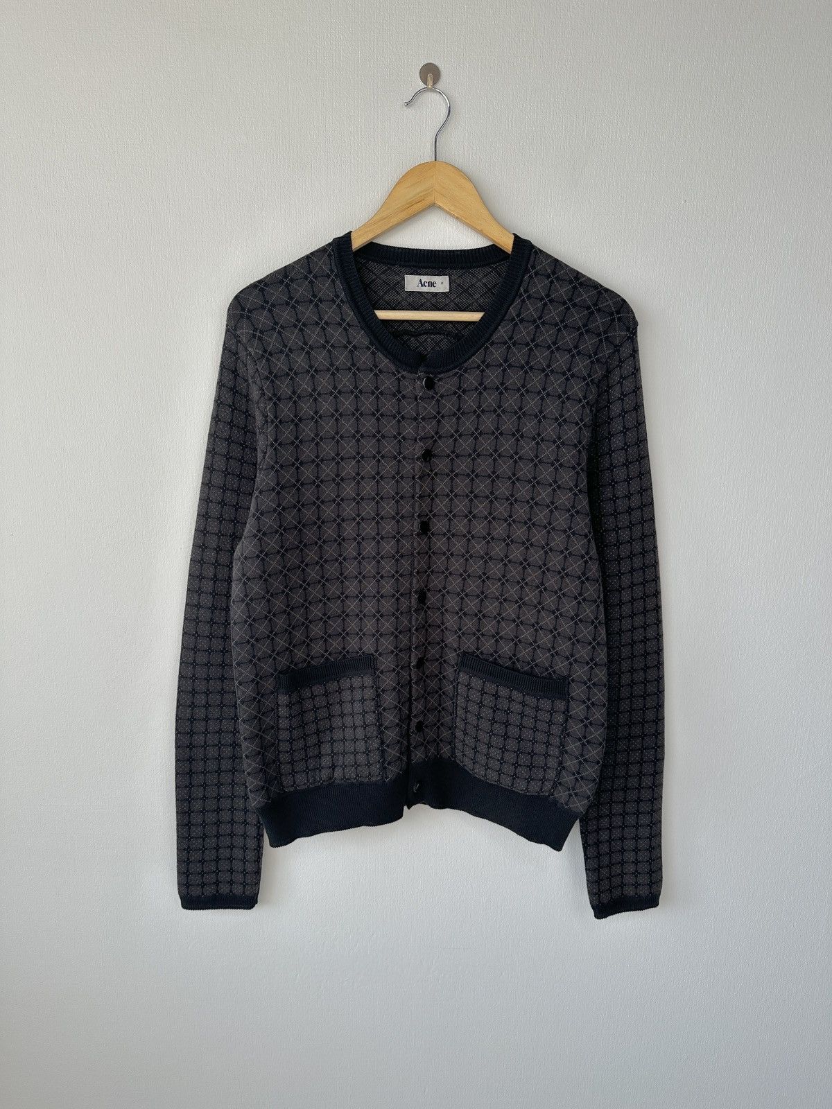 FW11 ACNE STUDIOS Scotland Cardigan Cotton Silk Snap Button