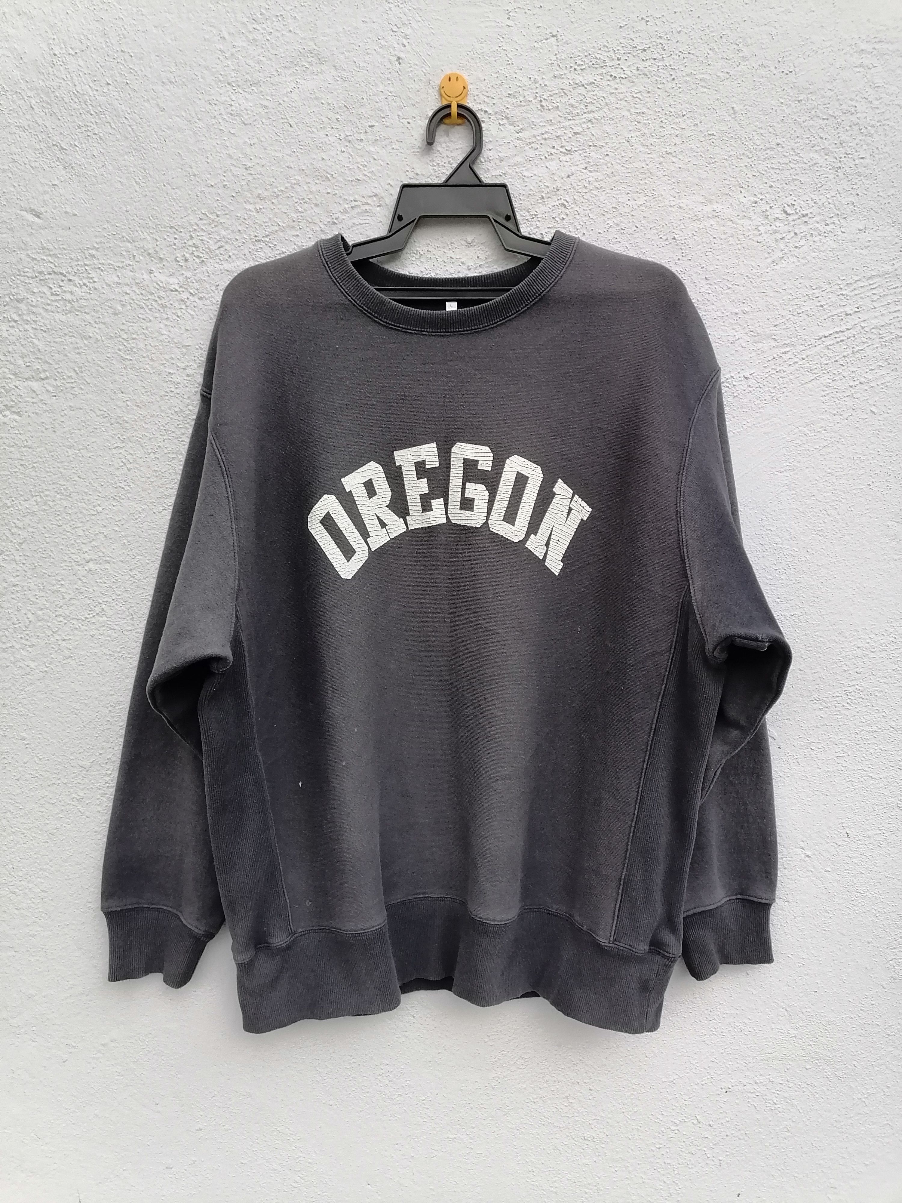Vintage Trashed Faded Oregon Reverse Weave Sweatshirts Size US L / EU 52-54 / 3 - 1 Thumbnail