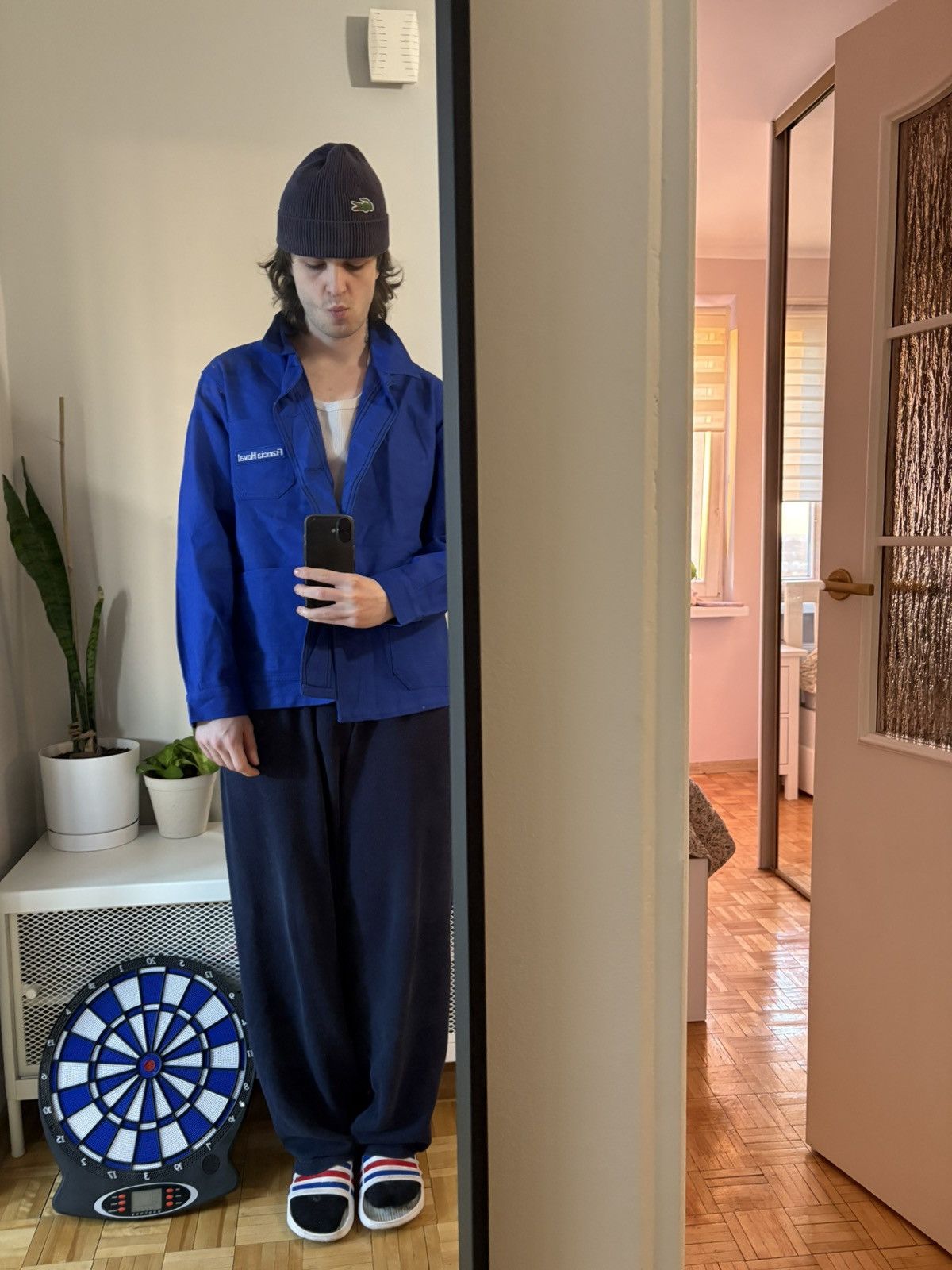 Le Laboureur 70s/80s French chore coat Bleu de Travail unbranded Size US M / EU 48-50 / 2 - 2 Thumbnail