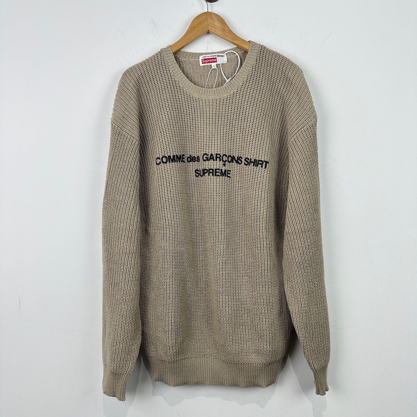 Comme des Garcons × Supreme Supreme x CDG Knit Sweater Beige / Tan