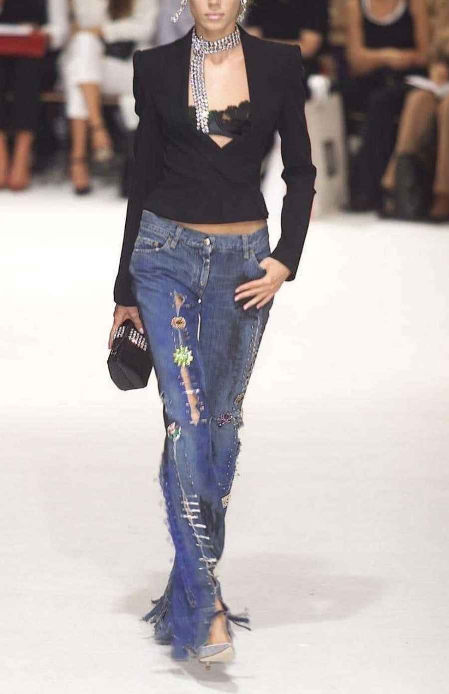 Dolce & Gabbana Dolce and Gabbana D&G SS2001 Spray Paint Safety Pin Jacket Size US XS / EU 42 / 0 - 3 Thumbnail