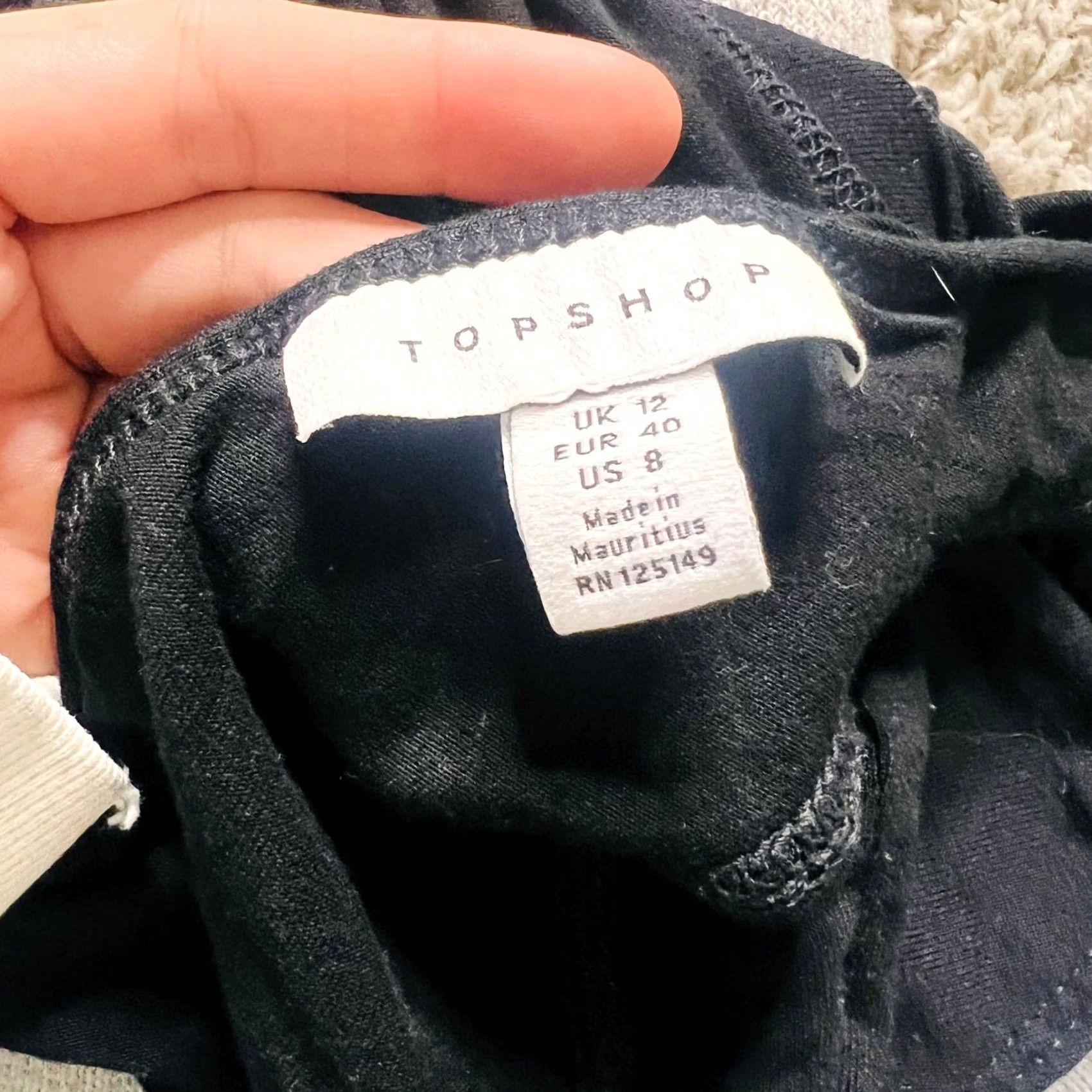 Topshop VINTAGE Black Ruffle Topshop Women Tank Top 8 Ruche 90s Retro Womens Size M / US 6-8 / IT 42-44 - 4 Thumbnail