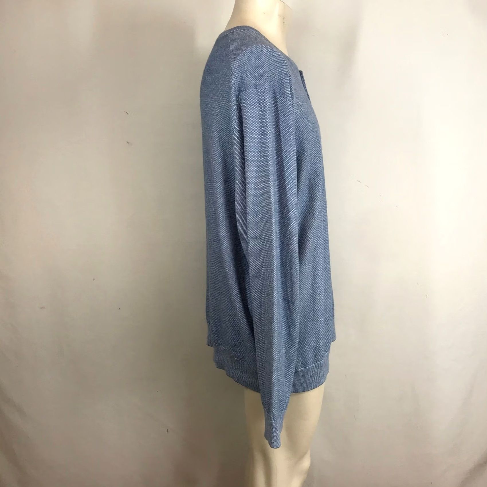 Bonobos BONOBOS Mens Blue Textured Long Sleeve Henley Shirt XXL Size US XXL / EU 58 / 5 - 4 Thumbnail