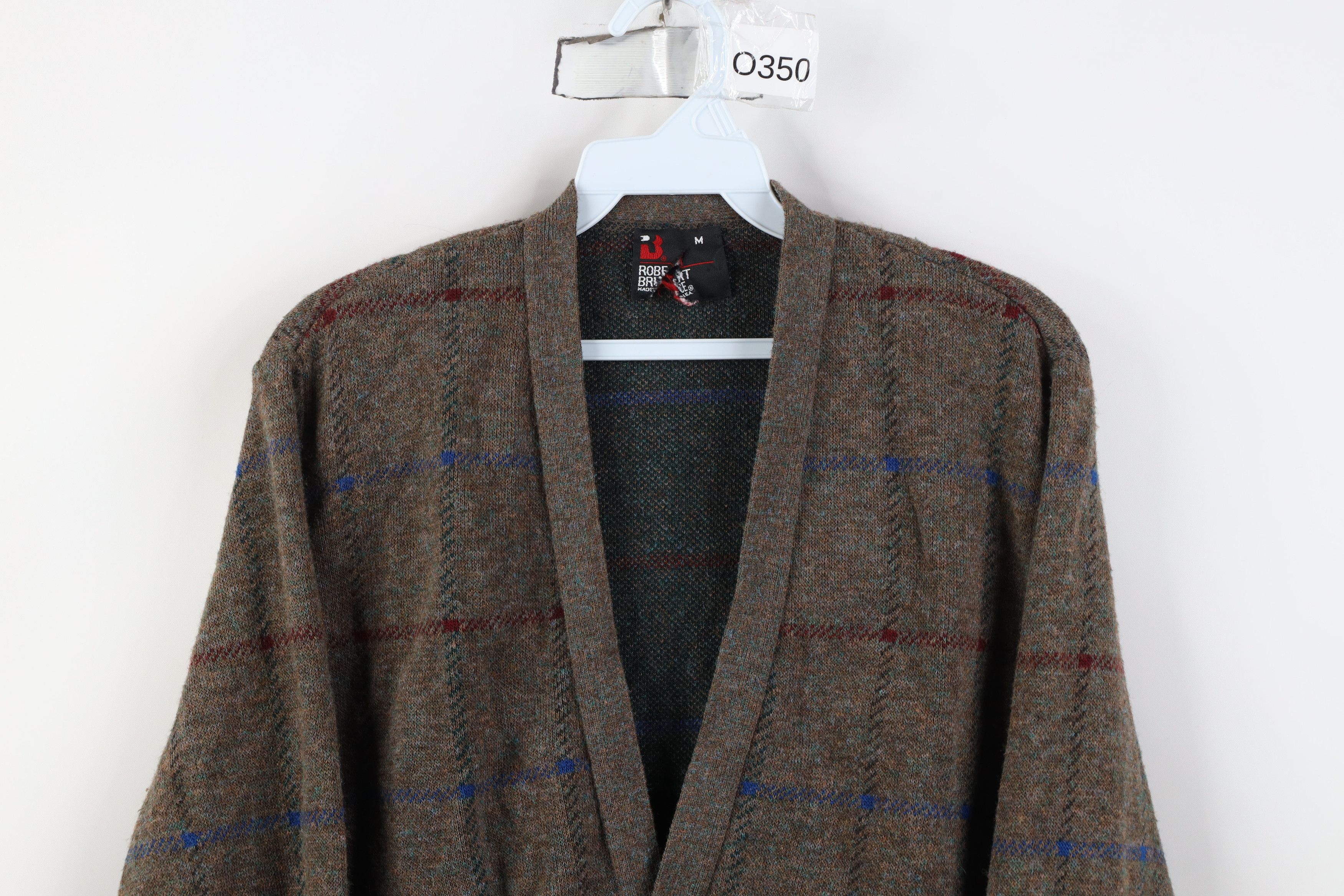 Vintage Vintage 70s Streetwear Knit Cardigan Sweater Plaid USA Size US M / EU 48-50 / 2 - 2 Thumbnail