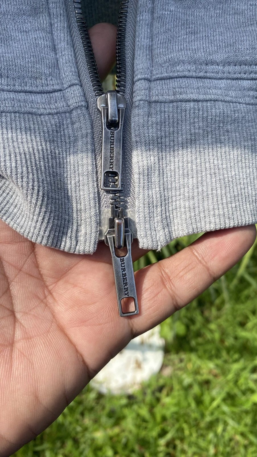 Burberry Grey Zipper Hoodie Size M / US 6-8 / IT 42-44 - 7 Thumbnail