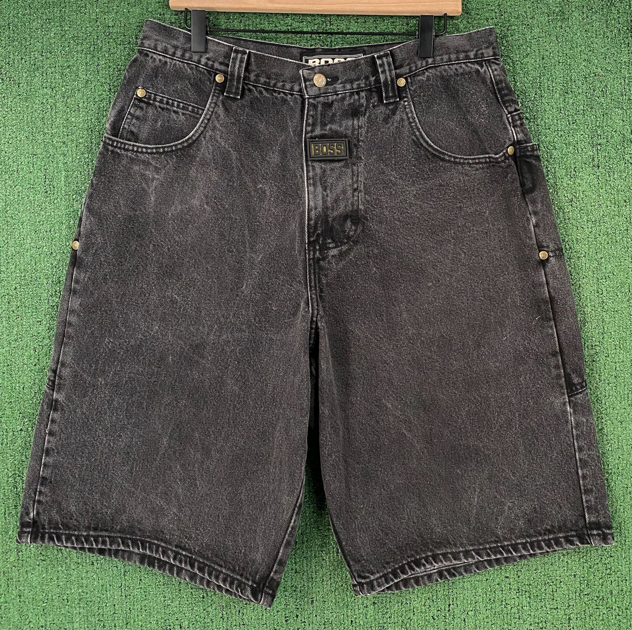 Vintage 90s Boss Deep Pocket Baggy Jean Shorts Jorts Mens Size 33 Size US 33 - 2 Thumbnail