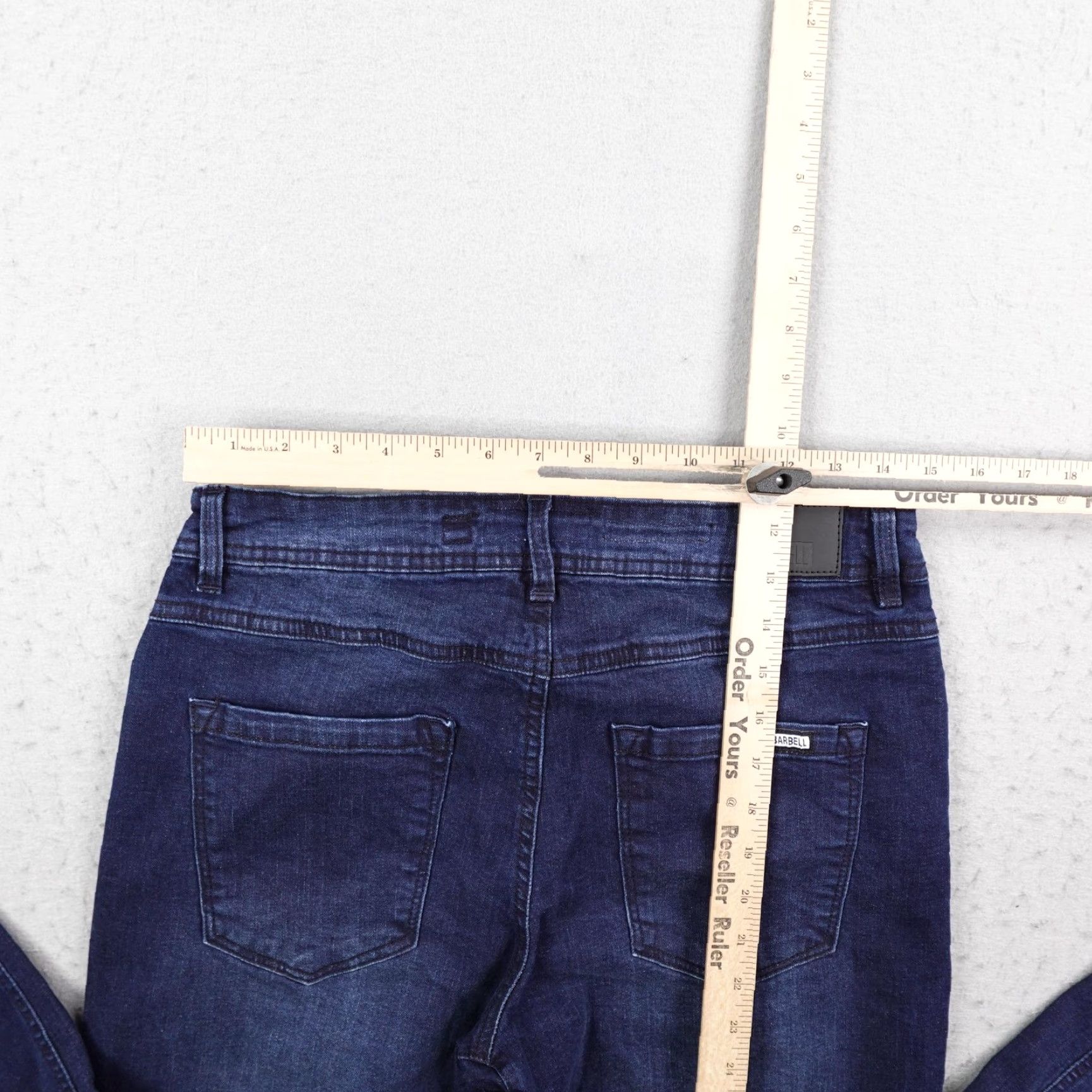 Vintage Barbell Apparel Jeans Mens 32 Blue Straight Athletic Fit Stretch Denim Dark Wash Dark Wash Jeans Mens Size US 32 / EU 48 - 7 Thumbnail