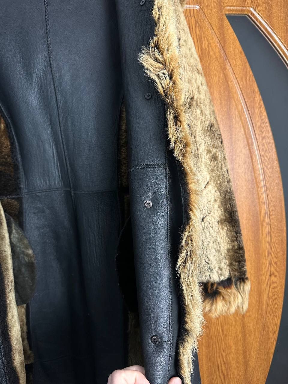 Dolce & Gabbana Archive Shearling Fur Leather Coat Rare