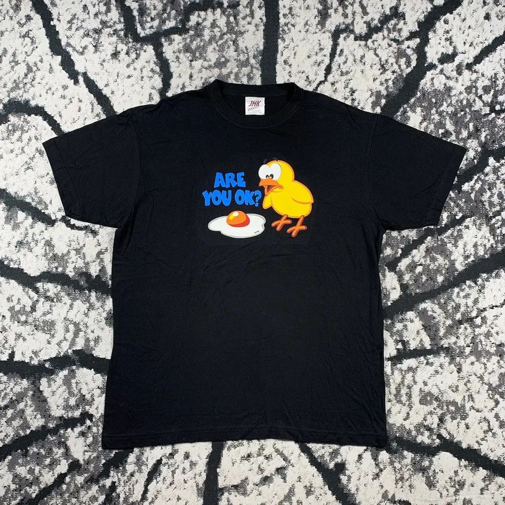 Vintage Funny Print Chicken T-shirt Vintage Humor Skate y2k Funny Size US L / EU 52-54 / 3 - 1 Thumbnail