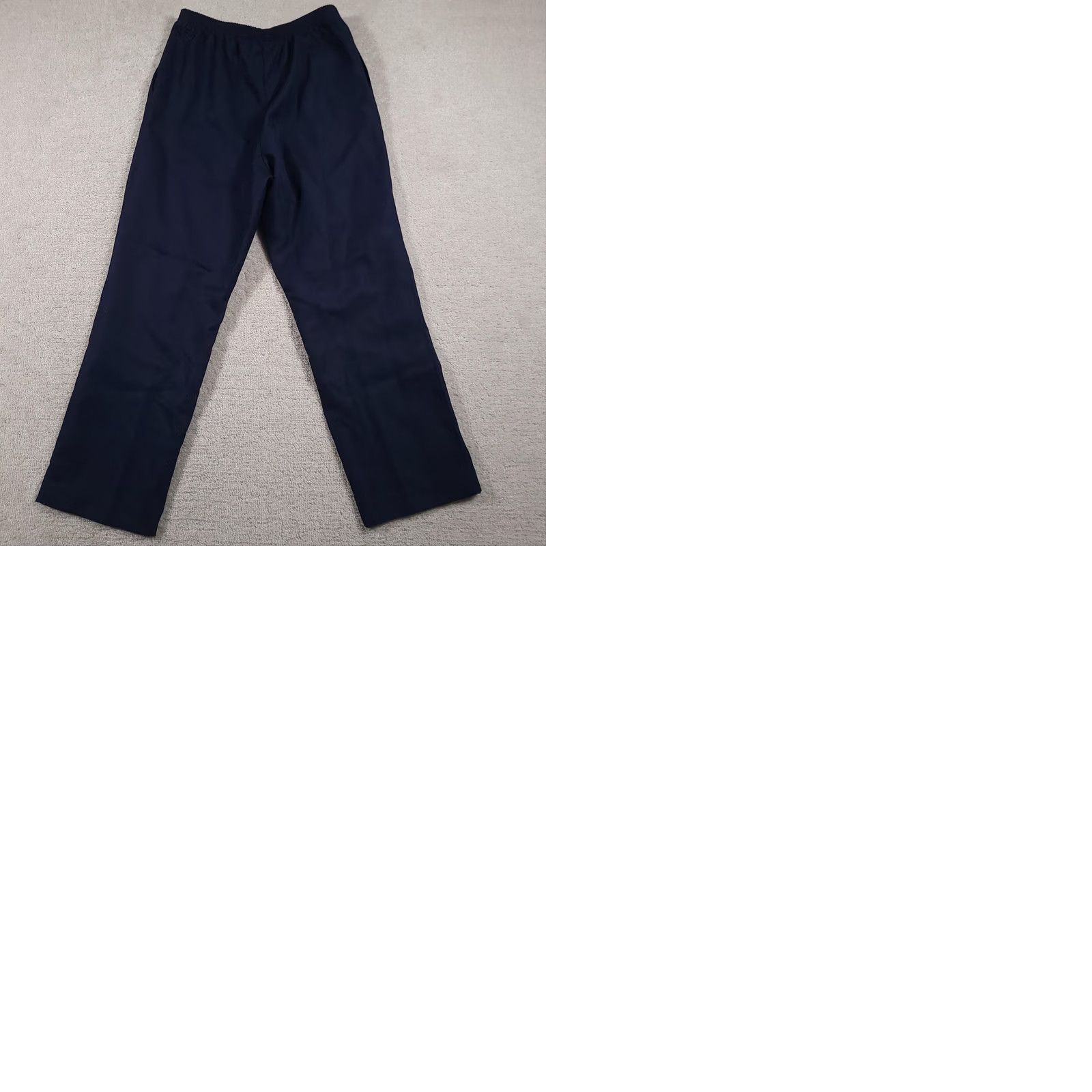 Vintage Alfred Dunner Pants Womens 10 Navy Blue Pull On Straight Leg Polyester Classic Size 32" / US 10 / IT 46 - 9 Thumbnail