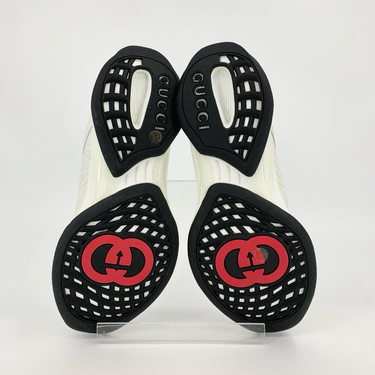 Gucci Gucci Womens White Lace-Up Low Top Sneakers 36.5 GG Logo Sol Size US 6.5 / IT 36.5 - 4 Thumbnail