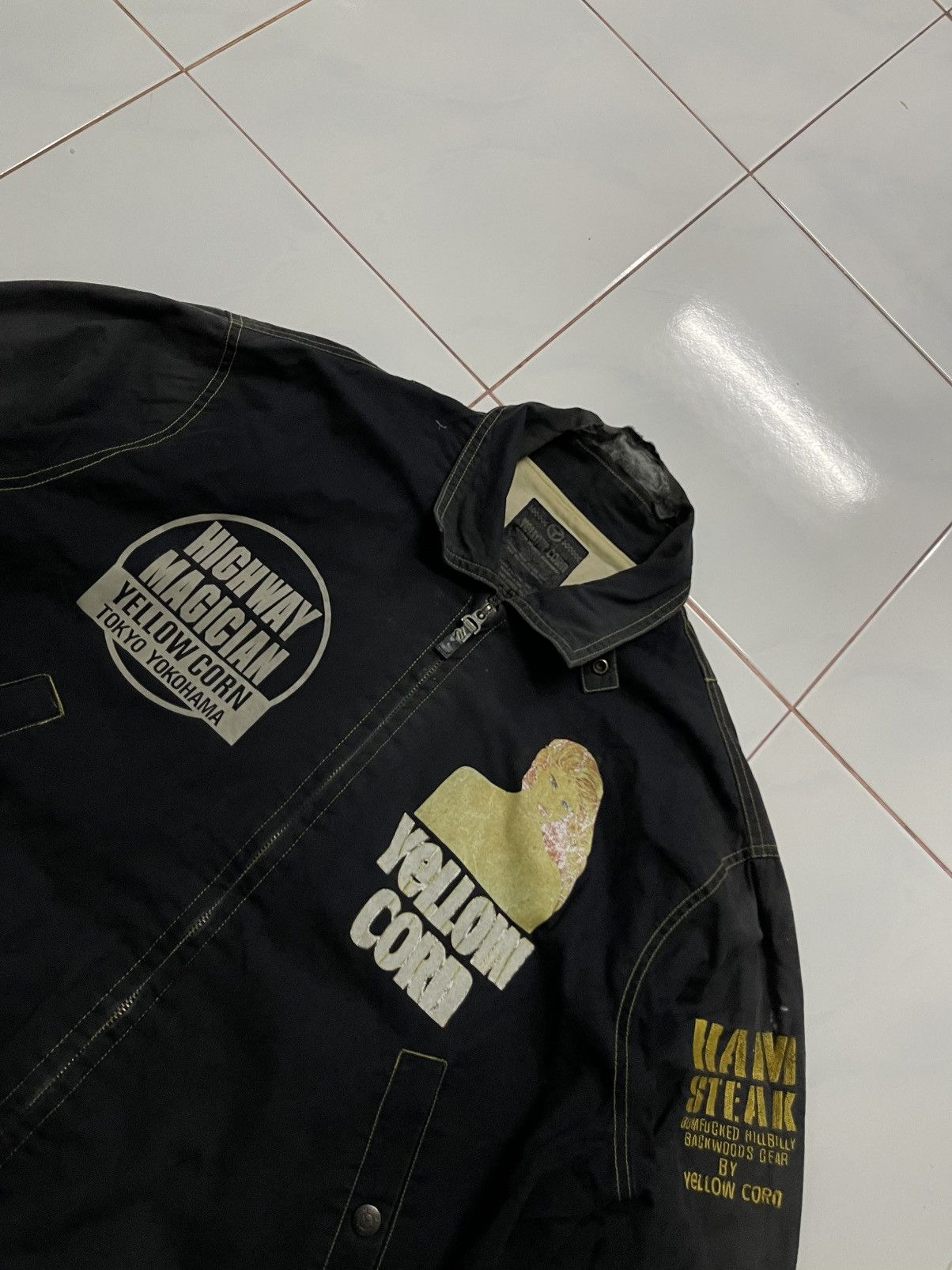 Vintage × YELLOW CORN 2000s YELLOW CORN HAMSTEAK SUN FADED DISTRESSED JACKET RARE Size US M / EU 48-50 / 2 - 11 Thumbnail