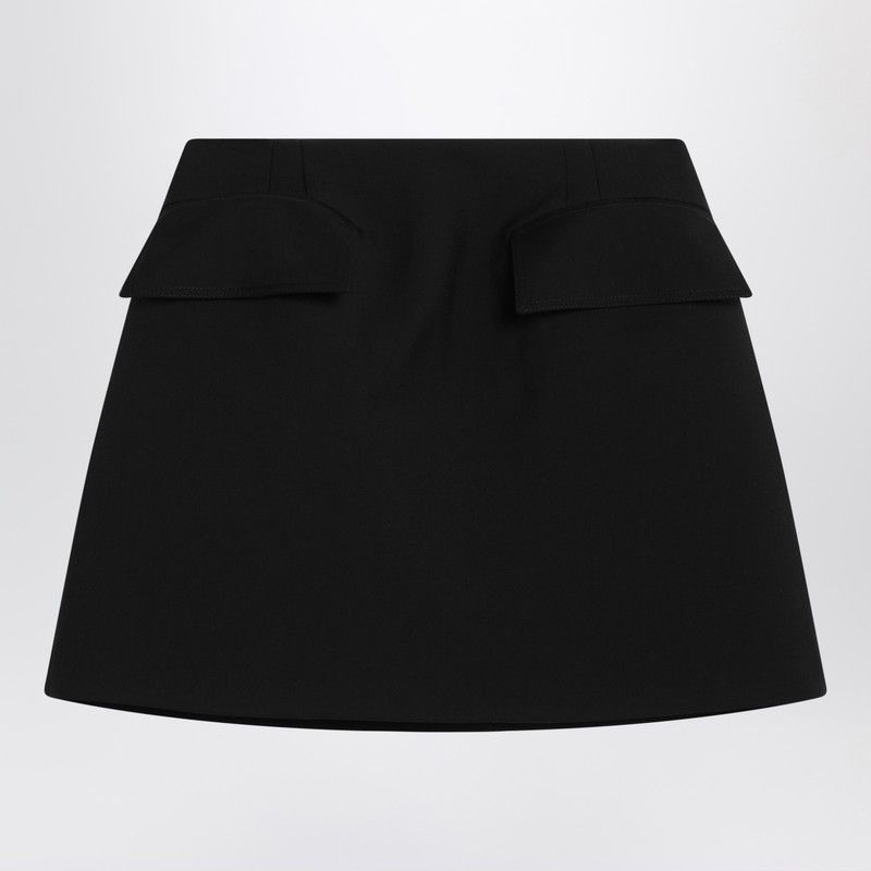 Alexander McQueen Alexander Mcqueen Black Wool Mini Skirt Size 28" / US 6 / IT 42 - 1 Thumbnail