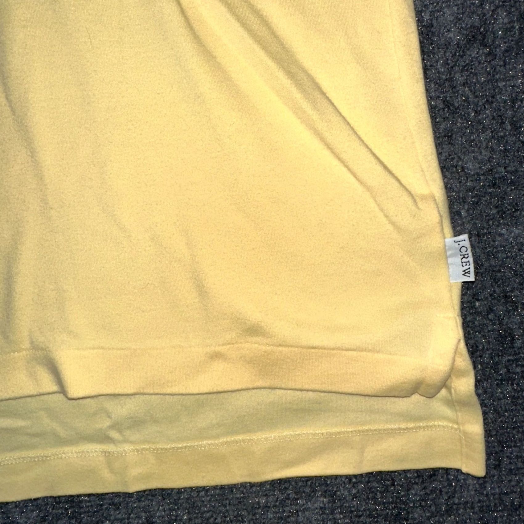 J.Crew J.CREW Polo Shirt Mens XL Yellow Cotton Short Sleeve Logo Button Chest 24 Length 32 Regular Fit Clinical Casual Golf Walking Modern Classic Size US XL / EU 56 / 4 - 3 Thumbnail