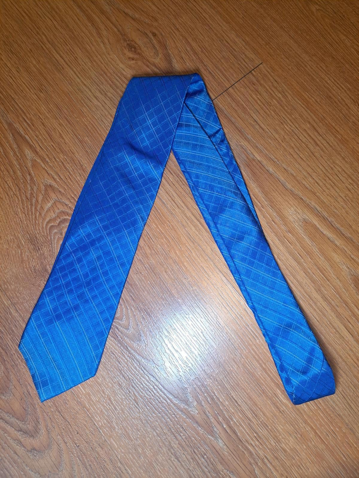 Calvin Klein Calvin Klein 100% Silk Tie Blue Striped Necktie Size ONE SIZE - 5 Thumbnail