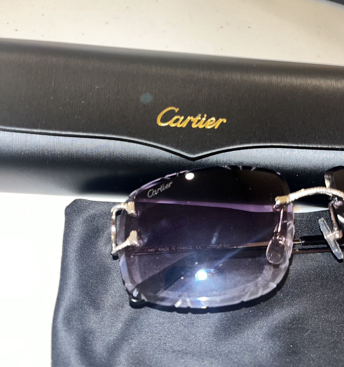 Cartier Cartier Big C frames iced out Grailed