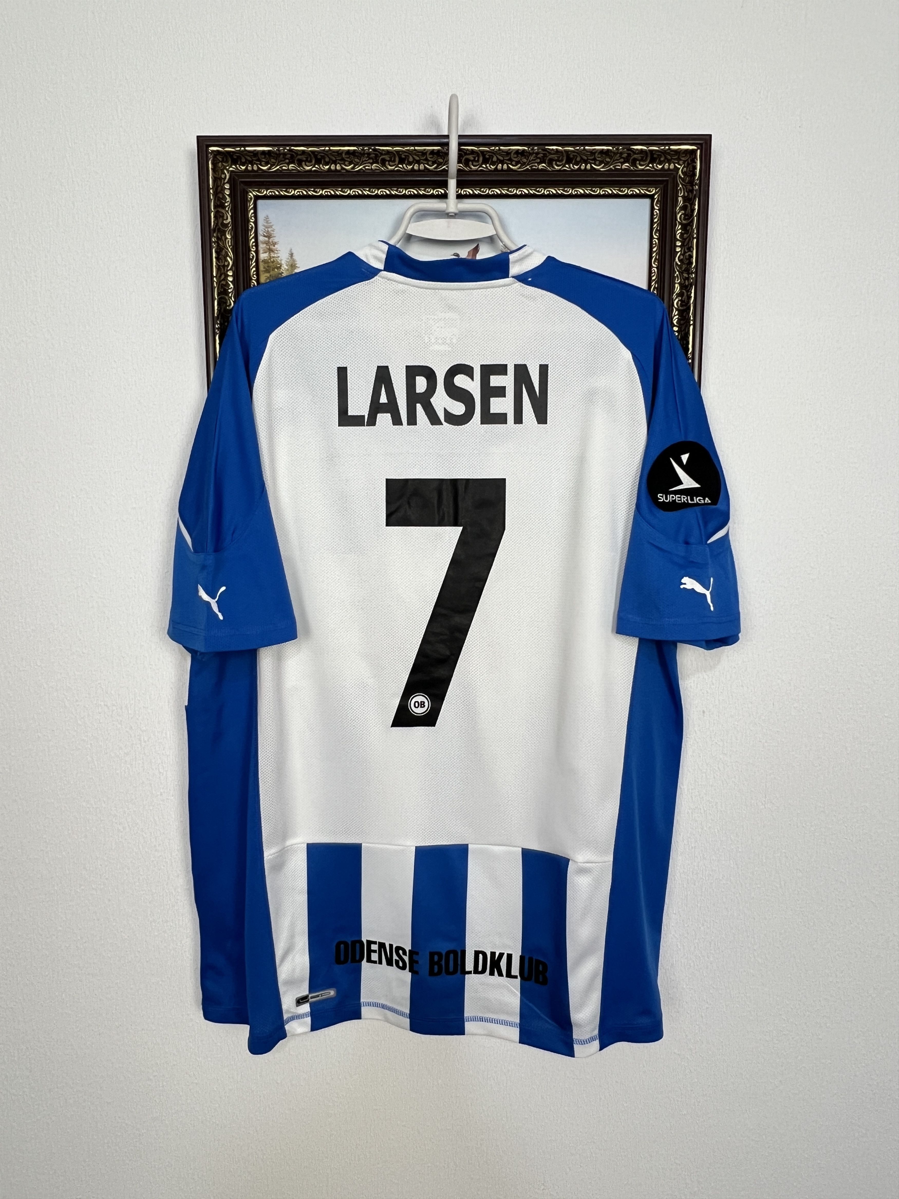 Puma Odense BK Home football shirt 2011 Soccer #7 Larsen Jersey Size US XXL / EU 58 / 5 - 1 Thumbnail