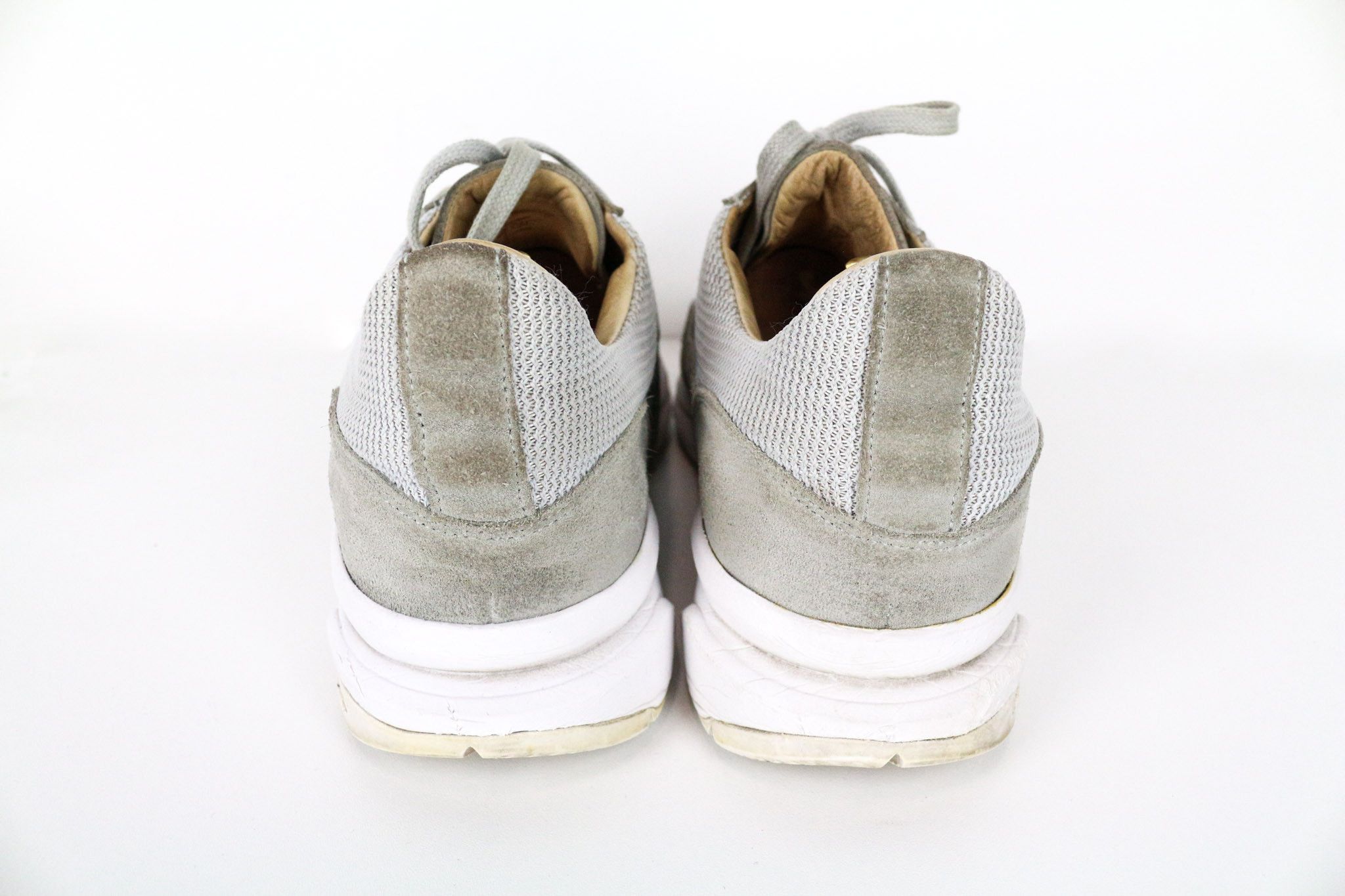 Suitsupply EU42 Grey Textile Suede Laced Sneakers 72907 Size US 9 / EU 42 - 3 Thumbnail