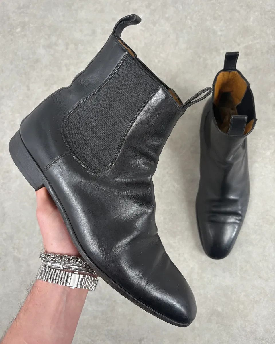 Gucci Gucci Black Leather Minimalist Premium Boots Size US 11 / EU 44 - 1 Thumbnail