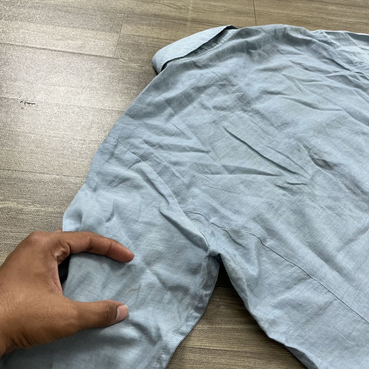 5351 POUR LES HOMMES 1990s Vintage 5351 Pour Les Homme Blue Denim Shirt Designer Size US M / EU 48-50 / 2 - 11 Thumbnail