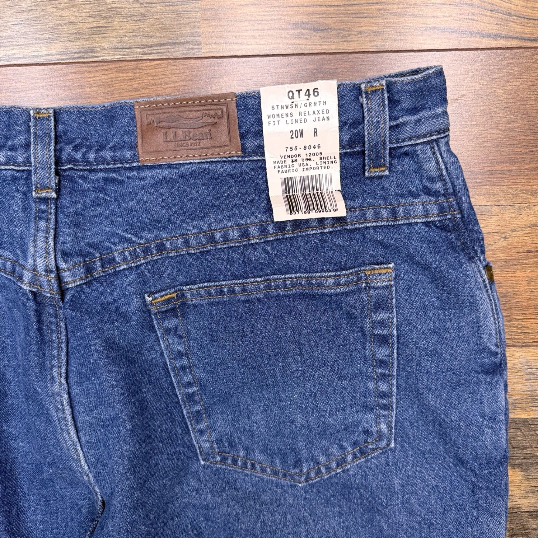 Vintage VINTAGE L.L.Bean Jeans Womens 20W 28in Inseam Relaxed Straight Denim Stone Blue 100% Cotton 5-Pocket USA 90s Lined New Size 42" / US 20 - 2 Thumbnail