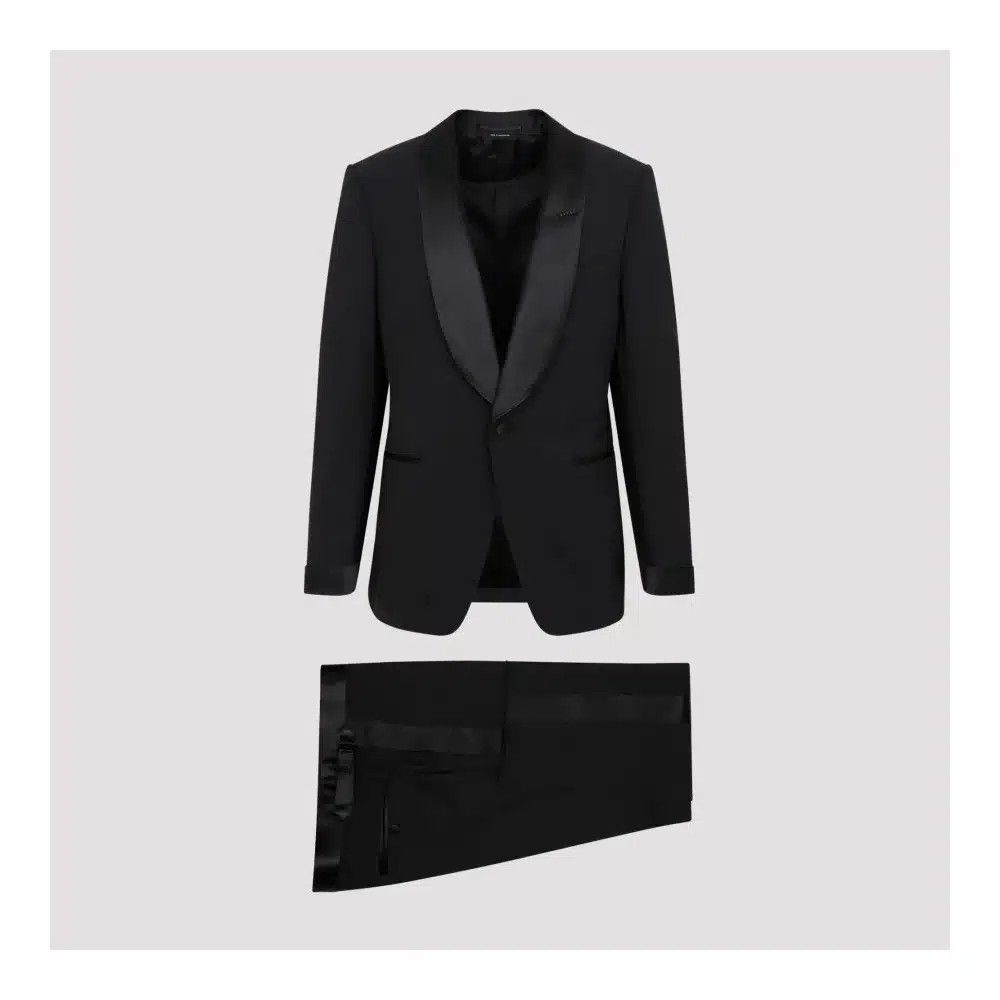 Tom Ford o1loc1c1025 2EYPT1 Tuxedo Suit in Black Size US XL / EU 56 / 4 - 1 Preview