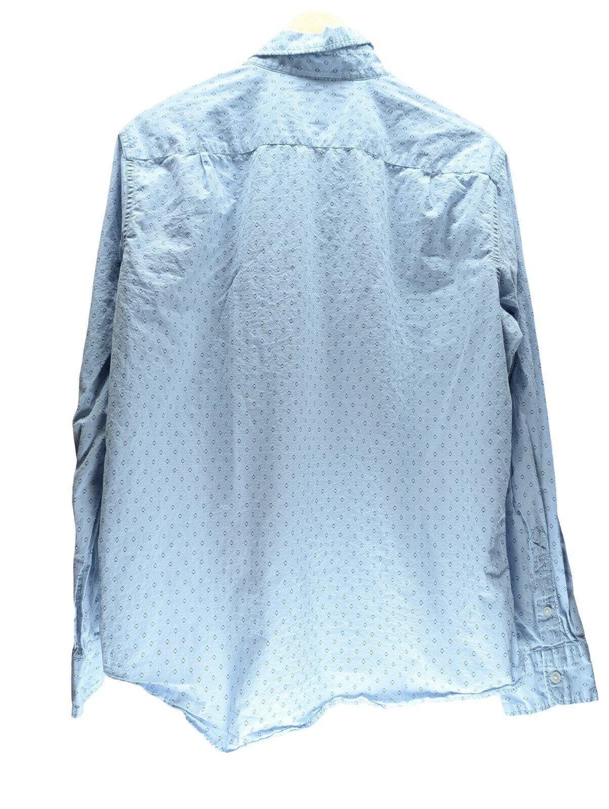 American Eagle Outfitters American Eagle Button Down Shirt Men M Diamond Light Blue Size US M / EU 48-50 / 2 - 2 Thumbnail