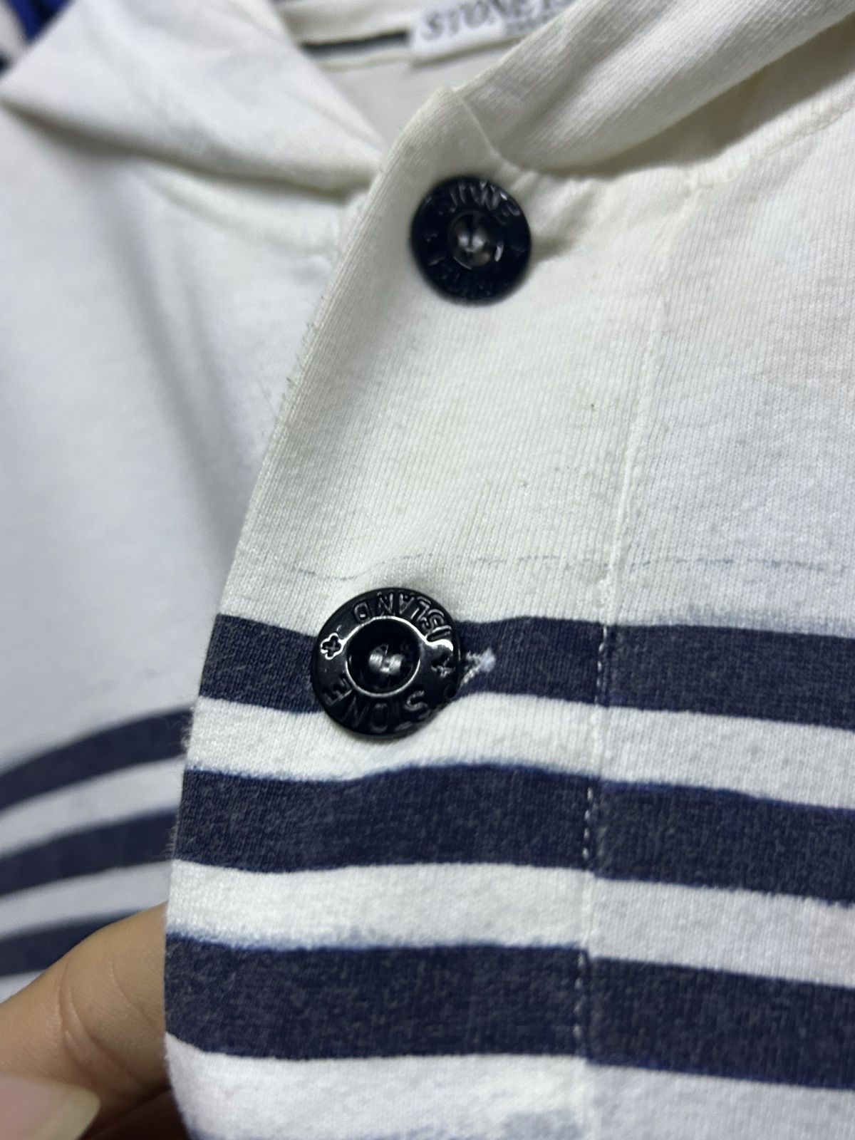 Stone Island vintage striped stone island hoodie Size US L / EU 52-54 / 3 - 6 Thumbnail