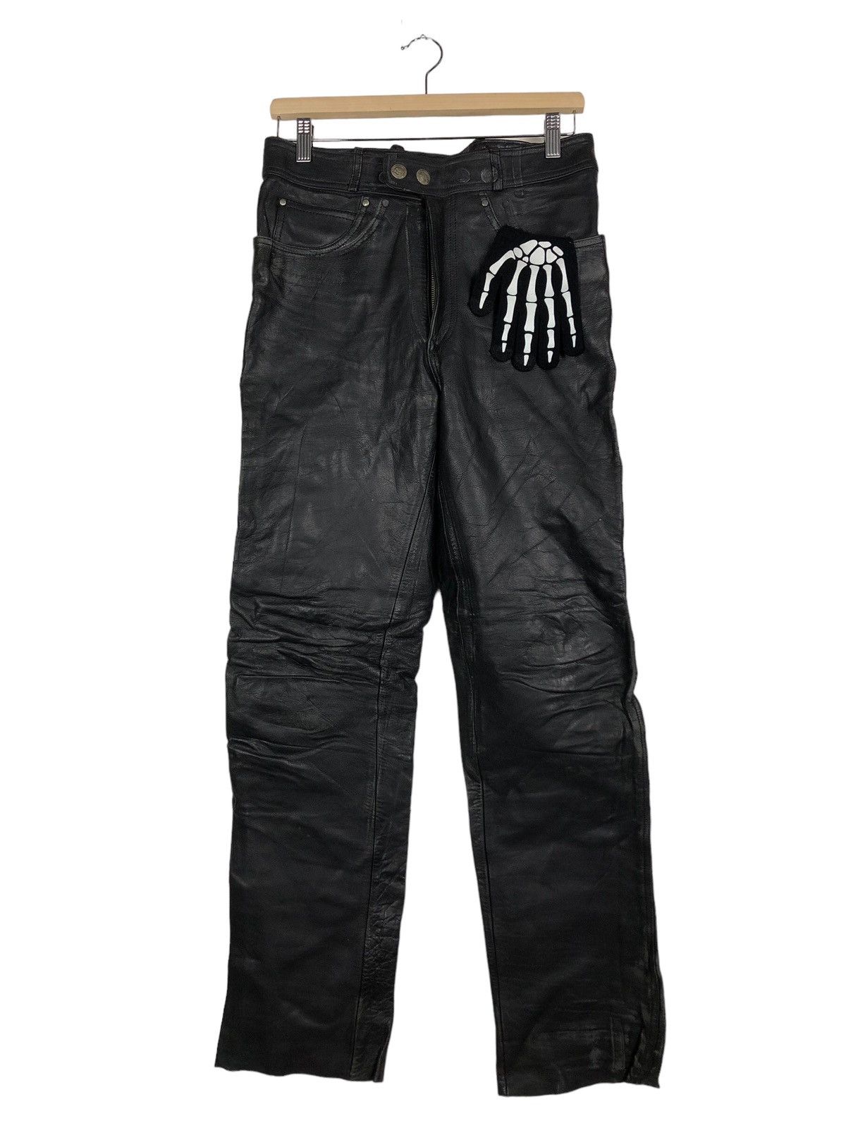 Genuine Leather 🔥Rare Vintage 70’s Genuine Leather Pants Harley Davidson Size US 30 / EU 46 - 1 Thumbnail