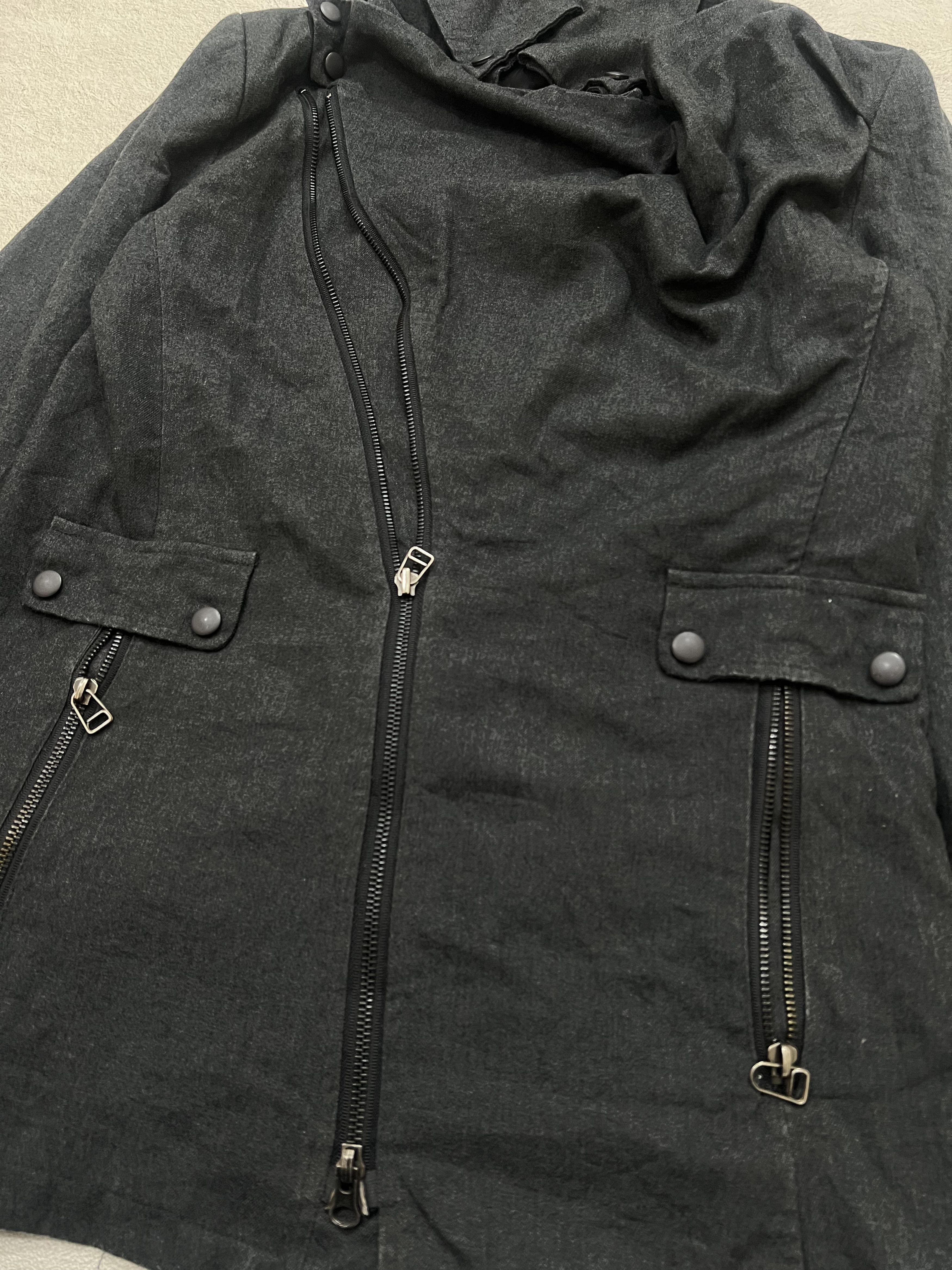 Japanese Brand 2000s Hysteric Y's Asymmetric Wool Vkei y2k Lgb Ifsix Size US M / EU 48-50 / 2 - 3 Thumbnail