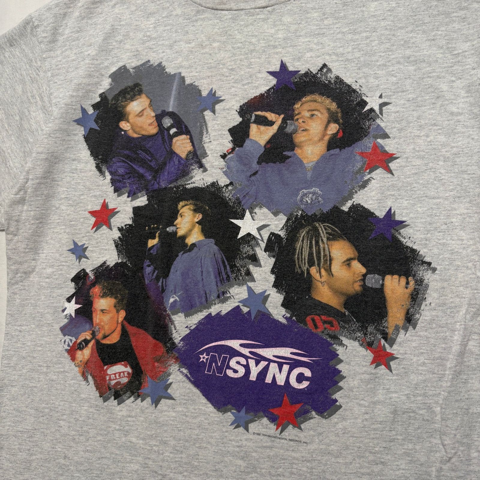Tultex VTG 90's 1999 NSNYC Graphic Band Short Sleeve T-Shirt Gray L Size US L / EU 52-54 / 3 - 2 Thumbnail