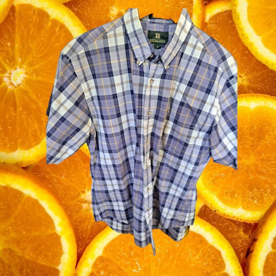 Nordstrom Nordstrom Button Up Plaid Short Sleeve Shirt Size Medium Size US M / EU 48-50 / 2 - 2 Thumbnail