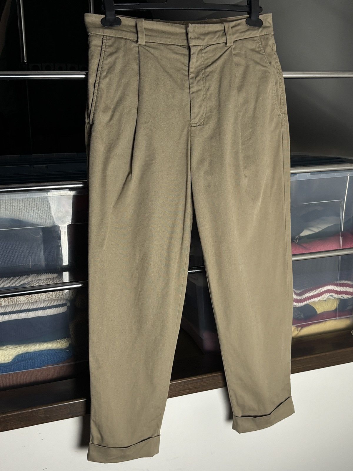 Acne Studios Acne Studios Beige Pleated Chino Pants Size US 32 / EU 48 - 2 Thumbnail