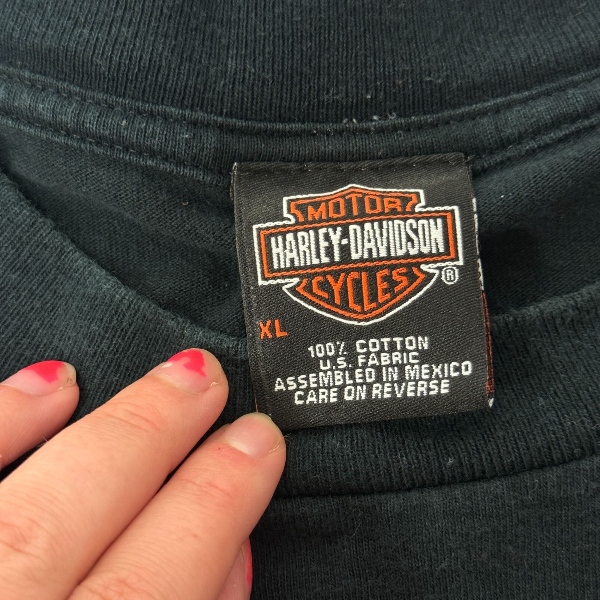 Harley Davidson Y2K Harley Davidson Blue FLAME Motorcycle LIGHTHOUSE Biker Size US XL / EU 56 / 4 - 7 Thumbnail