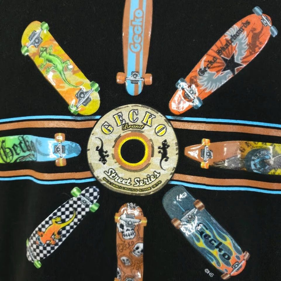 Vintage VINTAGE Gecko Hawaii T Shirt Mens Small 90s Y2K Skater Surfing Black Cotton Short Sleeve Crew Neck Size US S / EU 44-46 / 1 - 3 Thumbnail