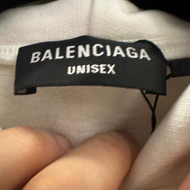 Balenciaga Balenciaga White PDF Embroidery Logo Size 1 Hooded Sweatsh Size US S / EU 44-46 / 1 - 3 Thumbnail